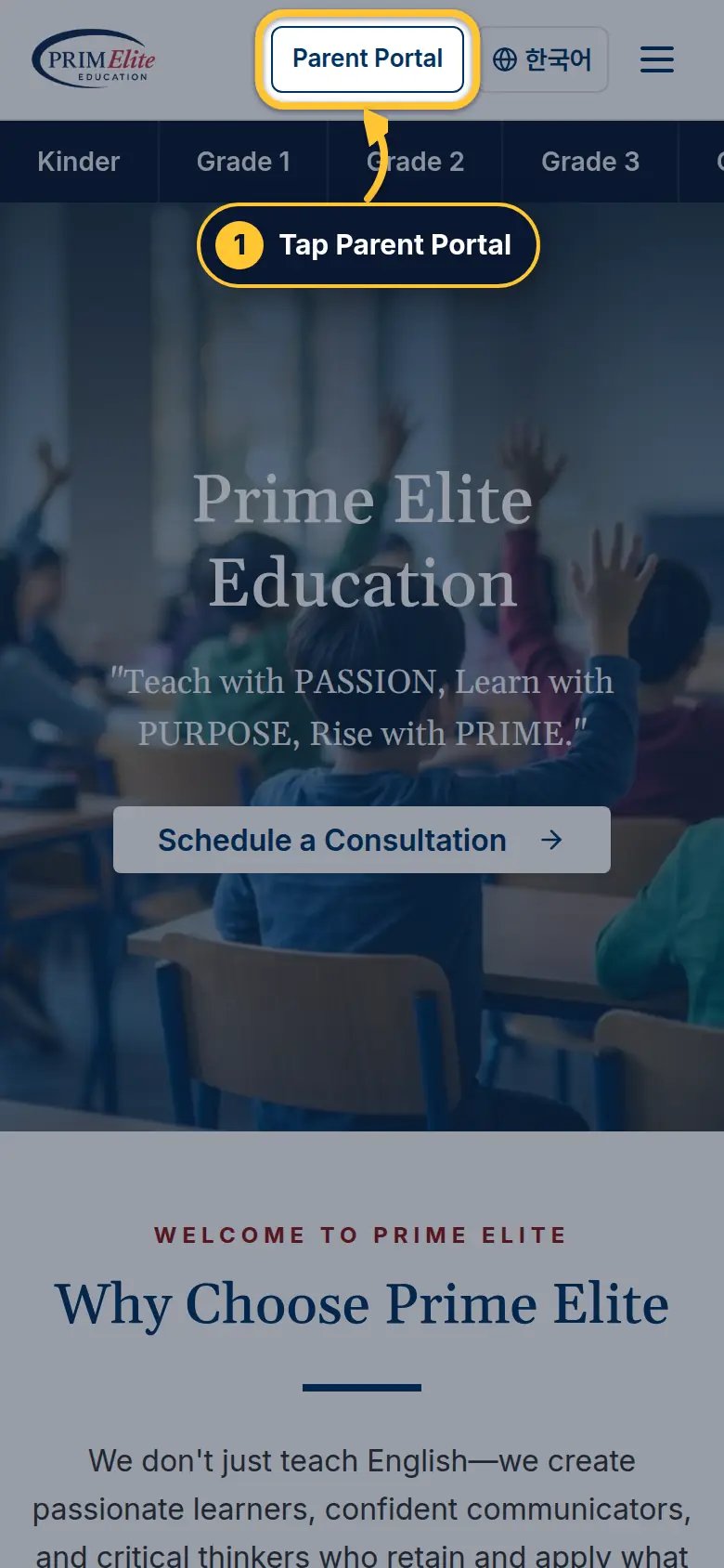 Open the website