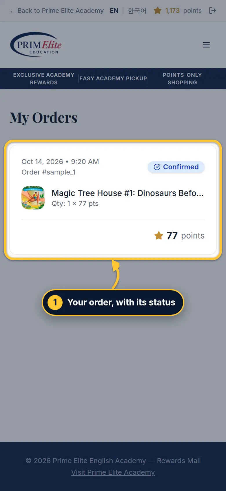 Order status