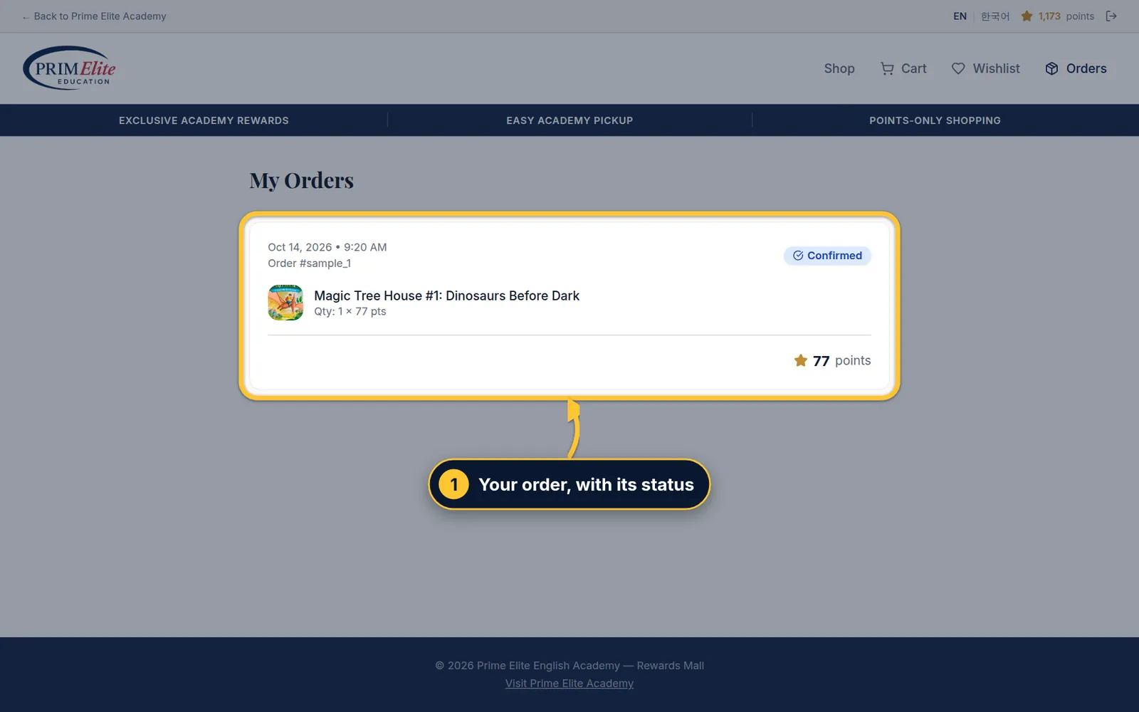 Order status